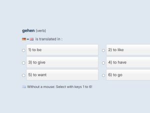 Vocabulary trainer screenshot